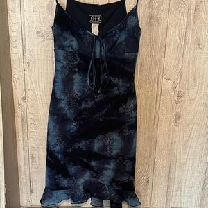 City Triangles Black and Blue Mini Dress